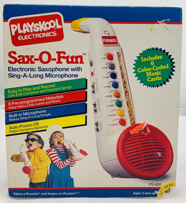 Sax-O-Fun Saxophone - Playskool - Working - Great Condition - 1986