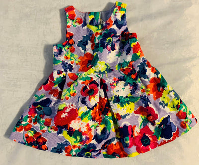 Janie and Jack 3-6 Months Purple Floral Flower Dress