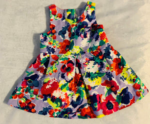 Janie and Jack 3-6 Months Purple Floral Flower Dress