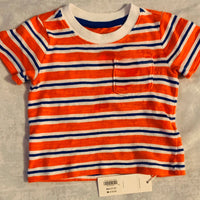 NWT New Janie and Jack 3-6 Months Blue & Orange Short Sleeve T-Shirt and Pants