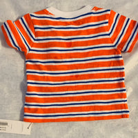 NWT New Janie and Jack 3-6 Months Blue & Orange Short Sleeve T-Shirt and Pants