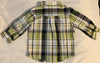 NWT New Janie and Jack 3-6 Months Green Blue Plaid Button Up Shirt Boys