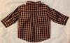 NWT New Janie and Jack 3-6 Months Brown White Plaid Button Up Shirt Boys