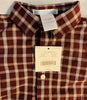 NWT New Janie and Jack 3-6 Months Brown White Plaid Button Up Shirt Boys