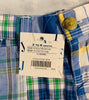 NWT New Janie and Jack 3-6 Months Green Blue Plaid Shorts
