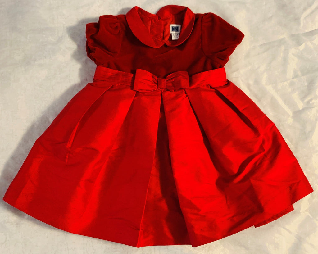 Janie and Jack 3-6 Months Red Bow Red Dress | Mandi's Attic Toys Janie and Jack 3-6 Months Red Bow Red Dress | Mandi's Attic Toys