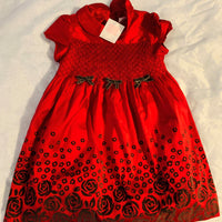 NWT New Janie and Jack 4T Red Rose Flower Bow Dress