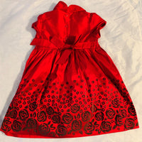 NWT New Janie and Jack 4T Red Rose Flower Bow Dress