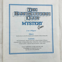 Babysitters Club Mystery Game - 1992 - Milton Bradley - Great Condition