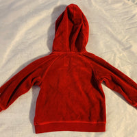 Janie and Jack 12-18 Months Red Bow Zipper Coat Hoodie