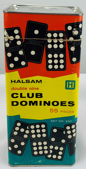 Double Nine Club Dominoes 55 Pc. - Halsam - Great Condition