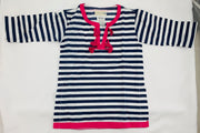 Pottery Barn 18-24 Months Blue and White Striped Top Long Sleeve Shirt