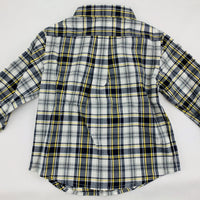 NWT New Janie and Jack 18-24 Months Blue, Yellow, and White Plaid Button Shirt