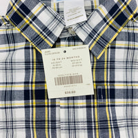 NWT New Janie and Jack 18-24 Months Blue, Yellow, and White Plaid Button Shirt
