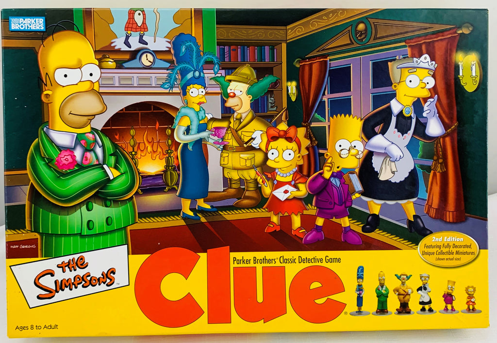 Simpsons Clue Game - 2002 - Parker Brothers - Great Condition