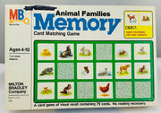Memory Animal Families Game - 1980 - Milton Bradley - Great Condition