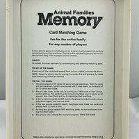 Memory Animal Families Game - 1980 - Milton Bradley - Great Condition