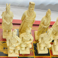 Chess Set 23" x 23" x 3" - Vintage - Hand Carved - Great Condition