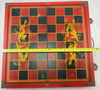 Chess Set 23" x 23" x 3" - Vintage - Hand Carved - Great Condition