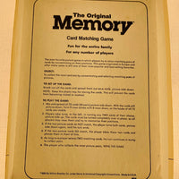 Memory Game - 1980 - Milton Bradley - Very Good Condition