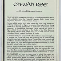 Oh-Wah-Ree Game - 1967 - 3M - Very Good Condition