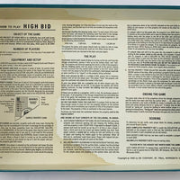 High Bid Game - 1968 - 3M - Great Condition