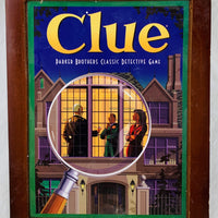 Clue Wood Bookshelf Game - 2005 - Parker Brothers - Great Condition