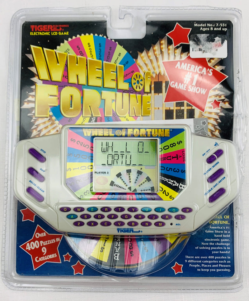Jeu Électronique Portable Tiger Wheel Of Fortune – 1995 – Testé Et Fonctionne