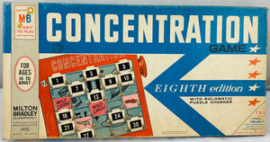 Concentration Game 8th Edition - 1967 - Milton Bradley - Great Condition
