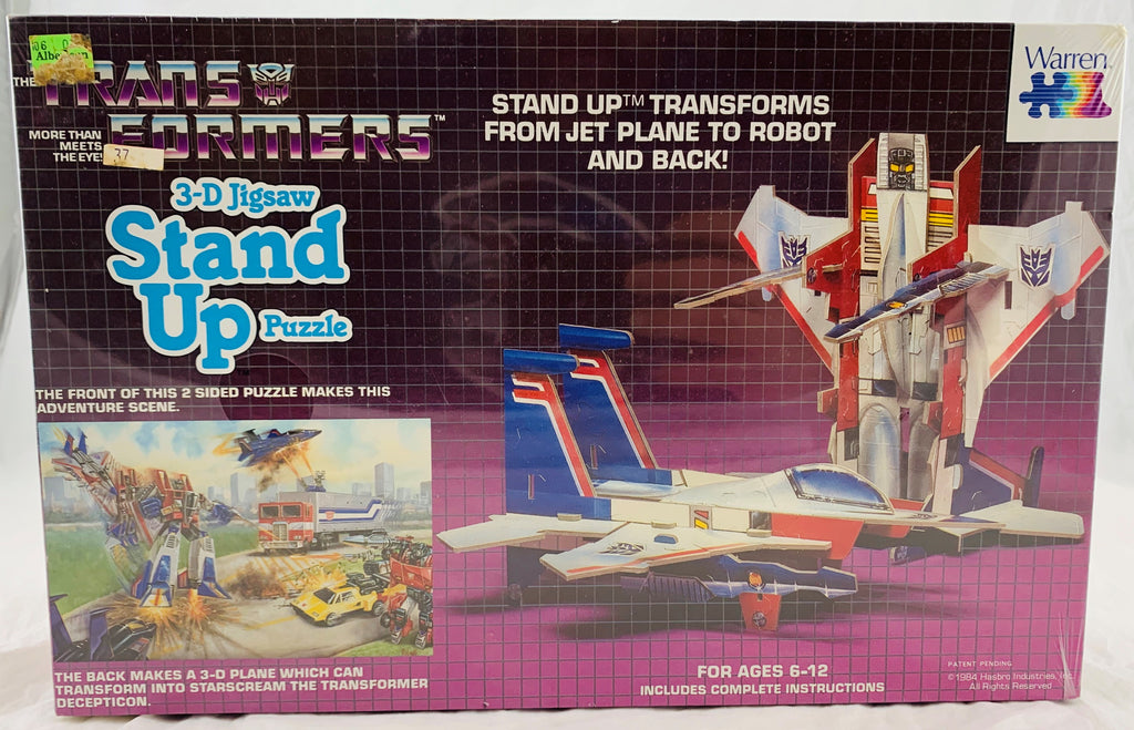 Transformers Starscream Stand Up 3D Puzzle - 1984 - Warren - New