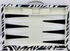 Backgammon Game 14.75" x 9.5" - Zebra Black and White - Complete - Great Condition