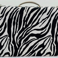 Backgammon Game 14.75" x 9.5" - Zebra Black and White - Complete - Great Condition
