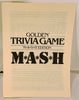 Trivia Game: M.A.S.H. Edition Game - 1984 - Golden - Great Condition