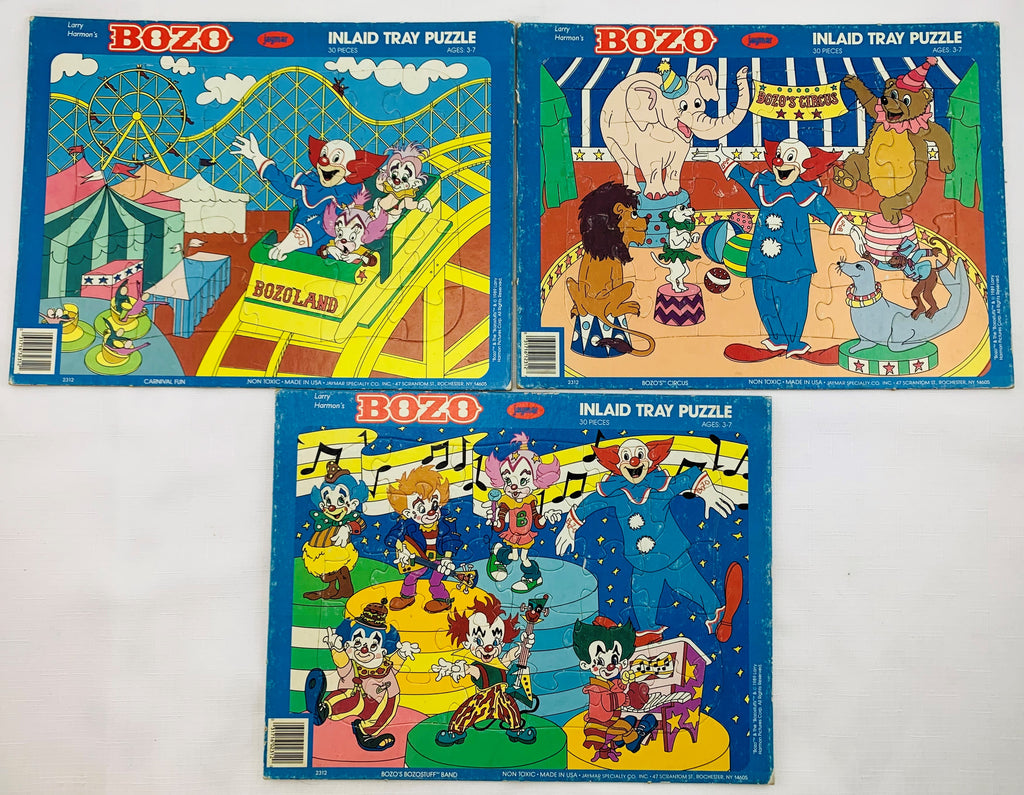 Bozo Puzzles - 1989 - Jaymar - Great Condition