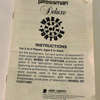Wheel of Fortune Deluxe Game - 1986 - Pressman - Great Condition