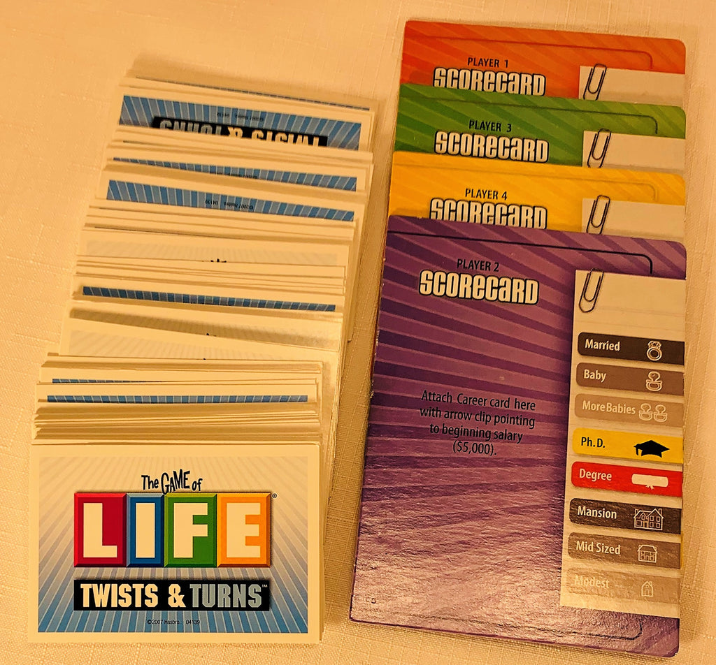 the game of life twists and turns milton bradley electric complete/board  games