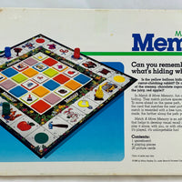 Match & Move Memory Game - 1986 - Milton Bradley - Great Condition