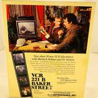 221b Baker Street VCR Game - 1987 - Very Good Condition