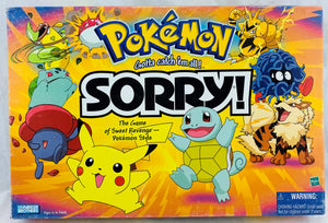 Sorry! The Pokemon Edition Game - 2000- Parker Brothers - Great Condition