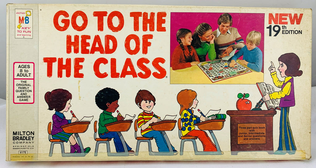 Go To The Head Of The Class Game 19th Edition - 1975 - Milton Bradley - Good Condition