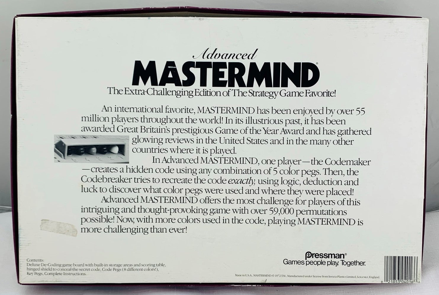Advanced Mastermind - 1989 - Pressman - Great Condition | Mandi's Attic ...