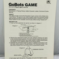 GoBots Game - 1985 - Golden - Very Good Condition