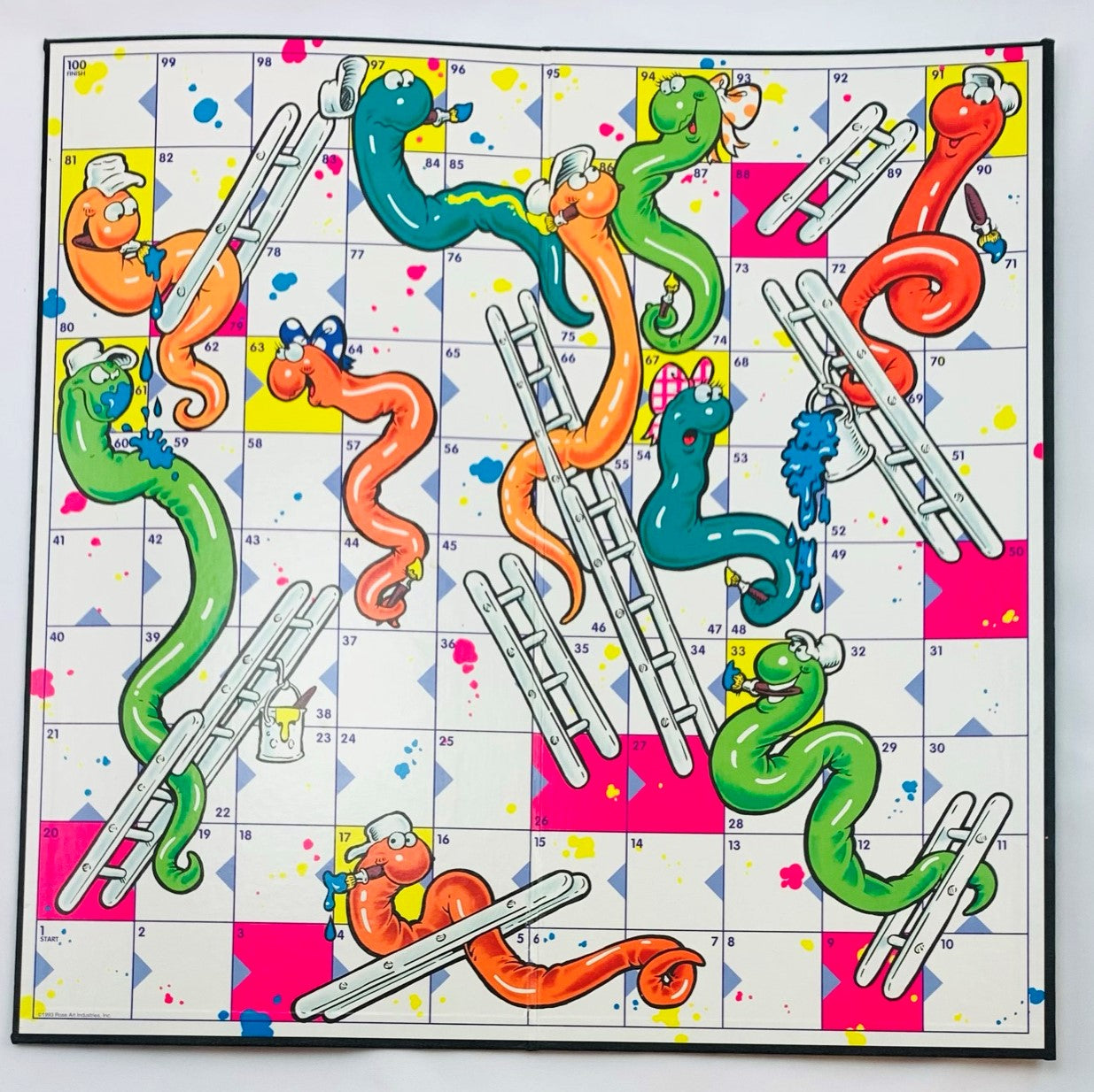 Snakes and Ladders Chutes and Ladders Game 1993 RoseArt Great Co