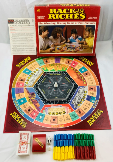 Race to Riches Game - 1989 - Golden - Good Condition