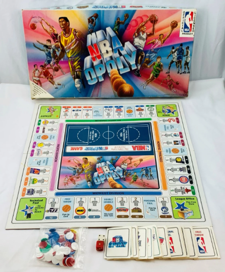 NBA-Opoly Collectors Edition Monopoly Game - 1990 - Great Condition