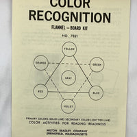 Color Recognition Flannel Board Kit for Reading Readiness - 1966 - Milton Bradley - Great Condition
