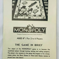 Monopoly Wood Bookshelf Game - 2005 - Milton Bradley - Great Condition