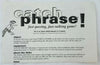 Catch Phrase! Game - 1994 - Parker Brothers - Great Condition