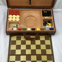 E.S. Lowe Game Case Horse Race, Backgammon, Chess, Checkers - E.S. Lowe - Good Condition