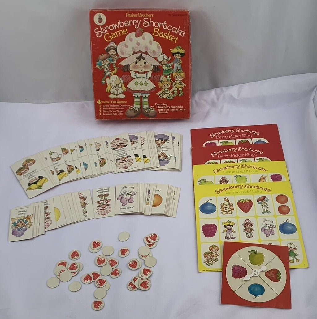 Strawberry Shortcake Game Basket - 1981 - Parker Brothers - Good Condition